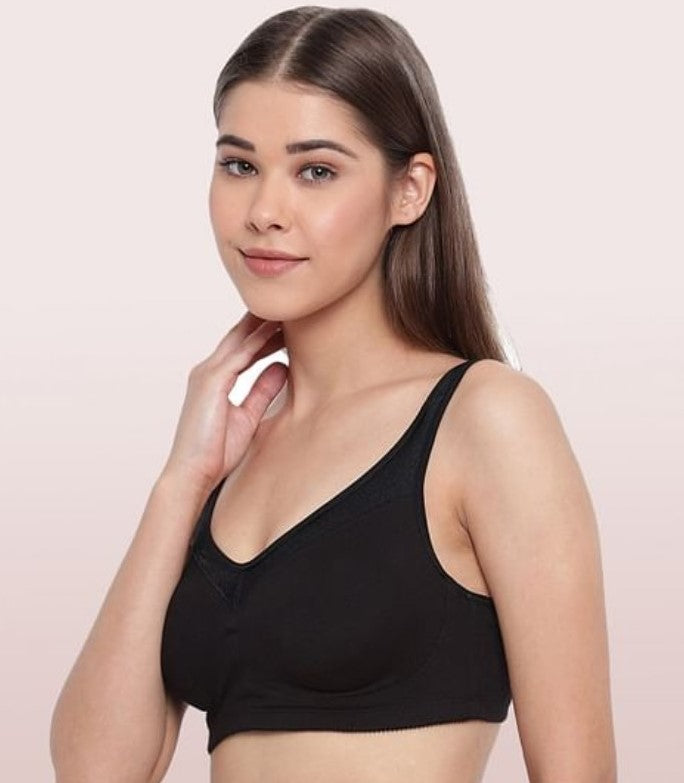 Enamor Women'S Smooth Super Lift Classic Full Support Brassiere (Model: A112,  Color: Black, Material: Cotton)-PID1115
